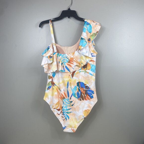 LYSA Plus Women Floral One Piece Swimsuit Size LYSA Plus W UPF 50+ Nylon Spandex - Picture 3 of 9